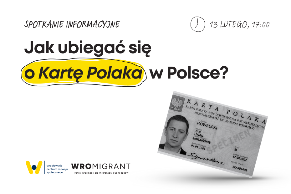 Grafika do wydarzenia "Jak ubiegać się o Kartę Polaka w Polsce?"