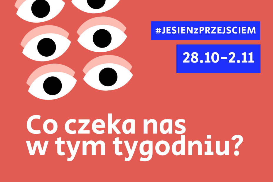 Grafika promująca harmonogram wydarzeń w Przejściu Dialogu.