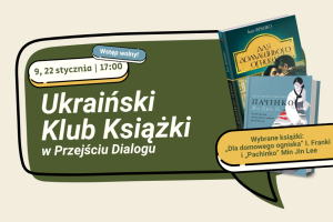 Po prawej stronie znajdują się dwie kolorowe książki, po lewej nazwa wydarzenia i datę wydarzenia.