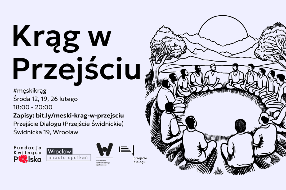 Grafika promująca wydarzenie "Krąg w Przejściu".