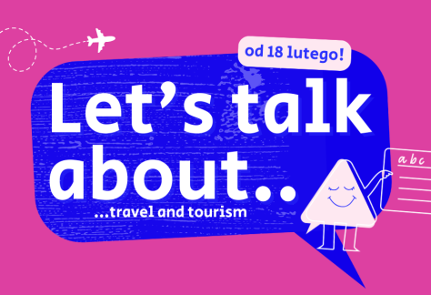 grafika-zaproszenie na spotkania klubu konwersacyjnego "Let's talk about"