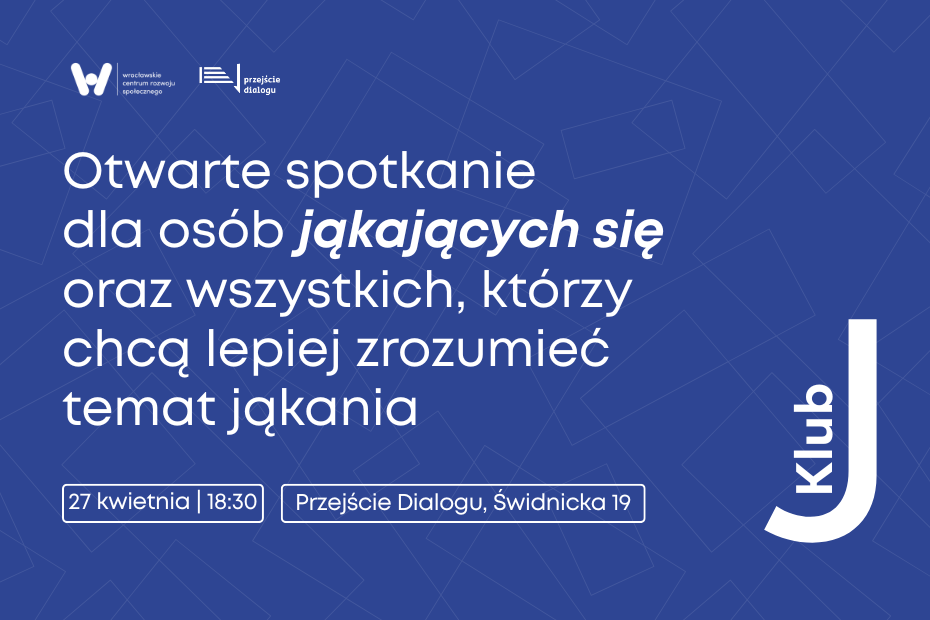 Plakat promujący spotkanie Klubu J