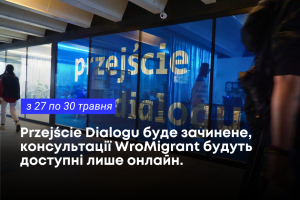 Zdjęcie przejścia podziemnego Świdnickiego we Wrocławiu. Na obrazie widoczny tekst w języku ukraińskim